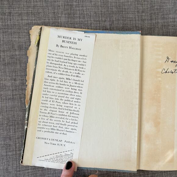 Murder Is My Business Brett Halliday 1946 Vintage Hardcover 2nd Edition READ - Picture 4 of 14